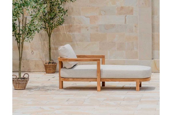 Las Vegas Teak Chaiselong
