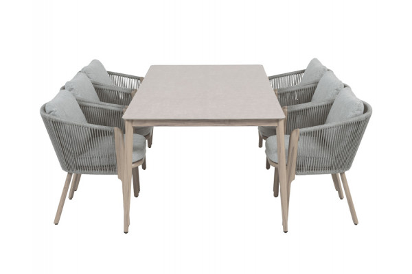 Esbjerg Hamborg Havemøbelsæt m/6 stole -...