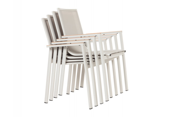 Malmø Stabelstol - Gråhvid