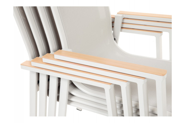 Malmø Stabelstol - Gråhvid