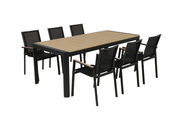 Lohals Malmø Havemøbelsæt m/6 stabelstole - 95...