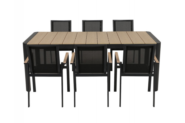 Lohals Malmø Havemøbelsæt m/6 stabelstole - 95...