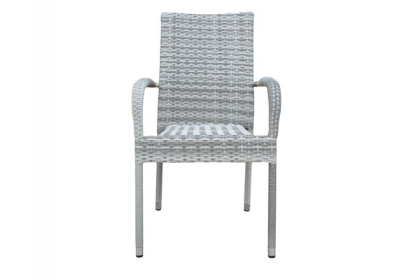 Malmø Geneve Havelmøbelsæt - 100x200 cm - Gråhvid