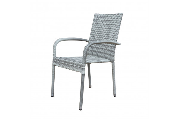 Malmø Geneve Havelmøbelsæt - 100x200 cm - Gråhvid