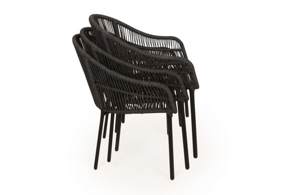 Malmø Svala Havemøbelsæt - 100x160 cm - Mørkegrå