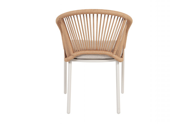 Malmø Nora Havelmøbelsæt - 100x200 cm - Gråhvid