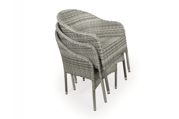 Malmø Andrea Havelmøbelsæt - 100x200 cm - Gråhvid