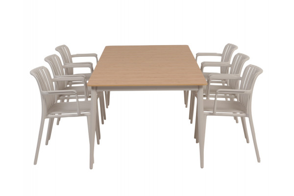 Malmø Sonja Havelmøbelsæt - 100x200 cm - Gråhvid