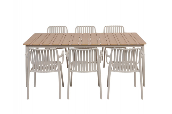 Malmø Sonja Havelmøbelsæt - 100x200 cm - Gråhvid