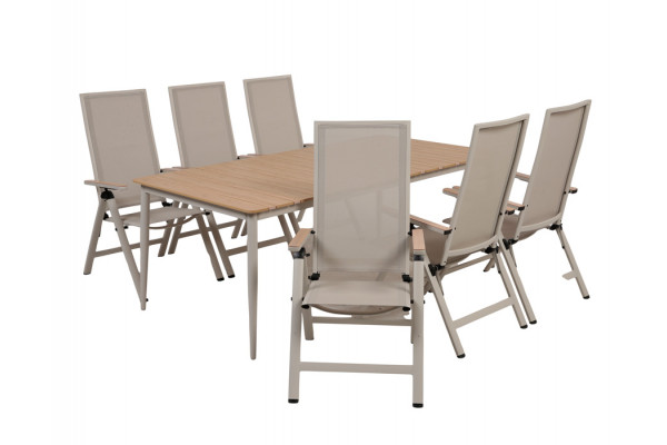 Malmø Havelmøbelsæt m/6 pos. Stole - 100x200 cm...