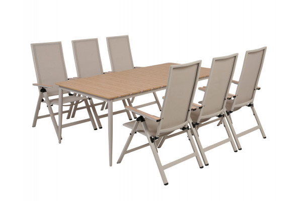 Malmø Havelmøbelsæt m/6 pos. Stole - 100x200 cm...