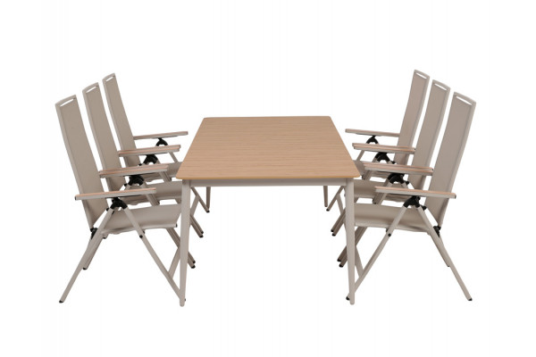 Malmø Havelmøbelsæt m/6 pos. Stole - 100x200 cm...