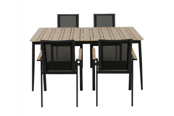 Malmø Havelmøbelsæt m/4 Stabelstole - 100x160...