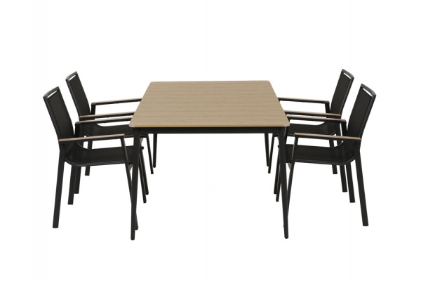 Malmø Havelmøbelsæt m/4 Stabelstole - 100x160...