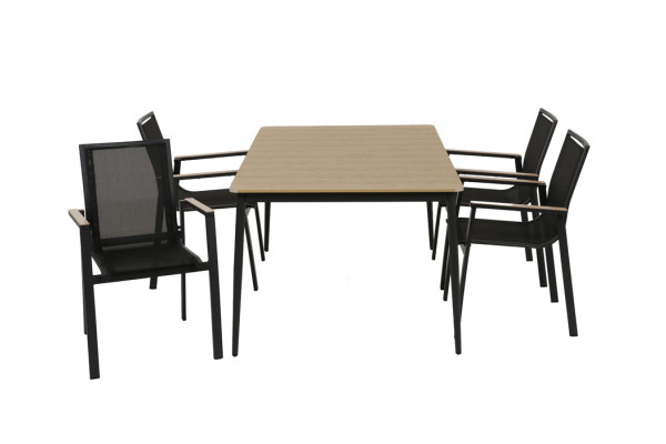 Malmø Havelmøbelsæt m/4 Stabelstole - 100x160...