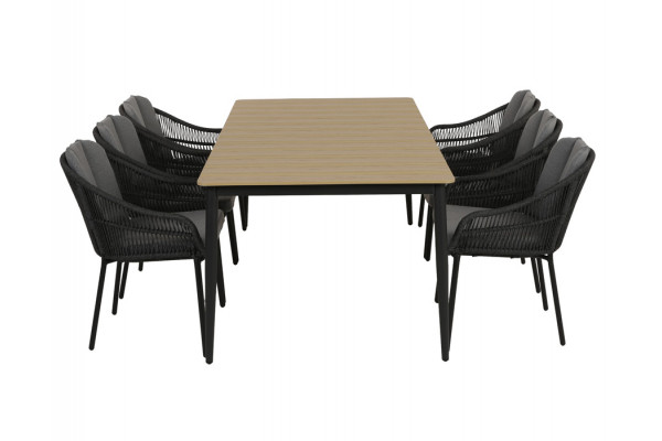 Malmø Svala Havelmøbelsæt - 100x200 cm - Mørkegrå