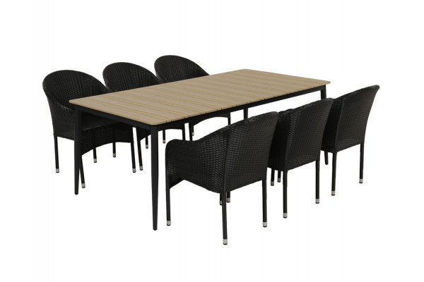 Malmø Andrea Havelmøbelsæt - 100x200 cm - Mørkegrå