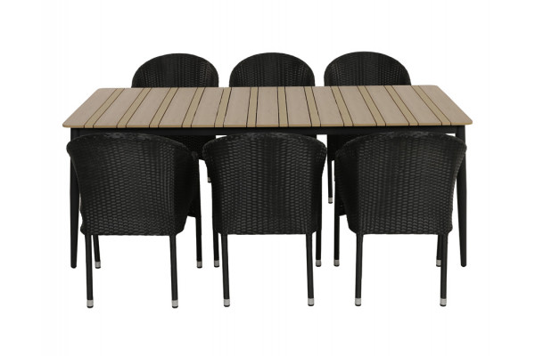 Malmø Andrea Havelmøbelsæt - 100x200 cm - Mørkegrå