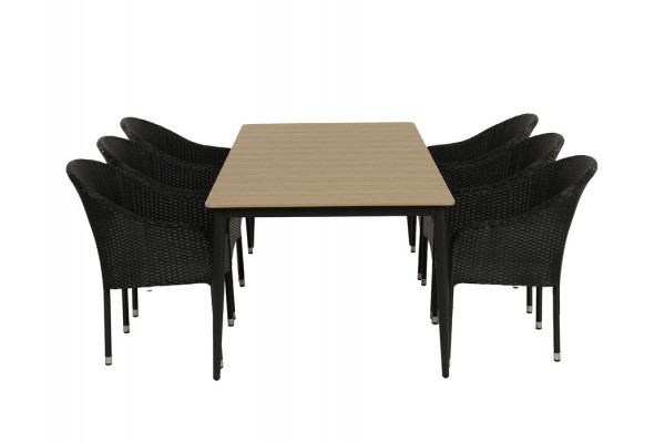 Malmø Andrea Havelmøbelsæt - 100x200 cm - Mørkegrå