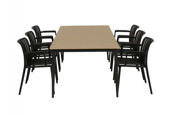 Malmø Sonja Havelmøbelsæt - 100x200 cm - Mørkegrå