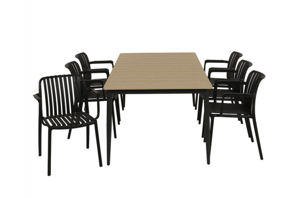 Malmø Sonja Havelmøbelsæt - 100x200 cm - Mørkegrå