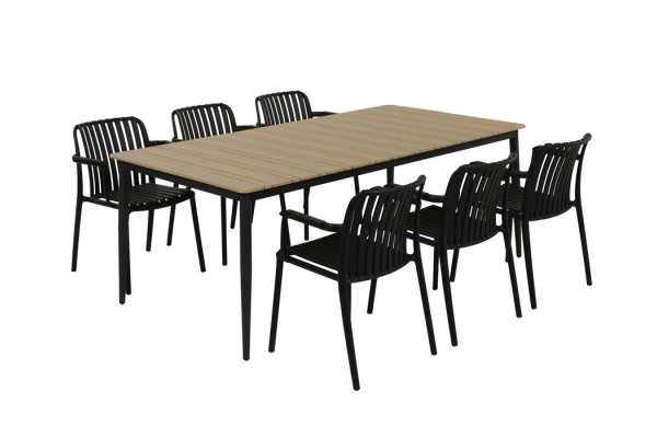 Malmø Sonja Havelmøbelsæt - 100x200 cm - Mørkegrå