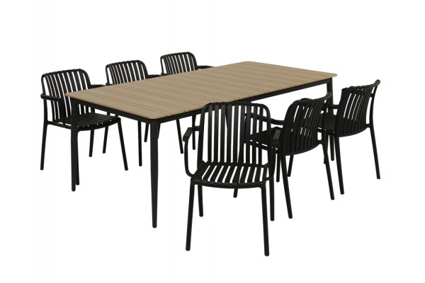 Malmø Sonja Havelmøbelsæt - 100x200 cm - Mørkegrå