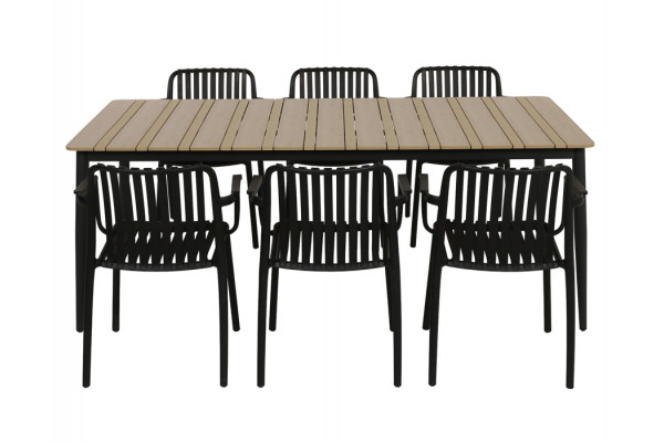 Malmø Sonja Havelmøbelsæt - 100x200 cm - Mørkegrå