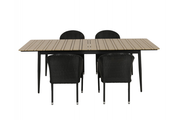 Malmø Andrea Havemøbelsæt - 100x180/235 cm -...