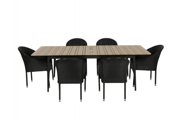 Malmø Andrea Havemøbelsæt - 100x180/235 cm -...