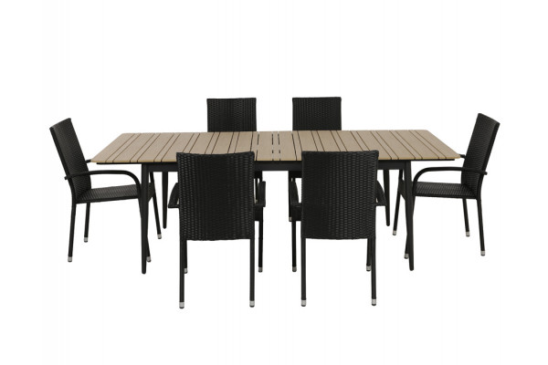 Malmø Geneve Havemøbelsæt - 100x180/235 cm -...