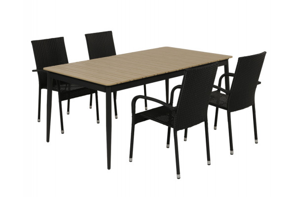 Malmø Geneve Havemøbelsæt - 100x180/235 cm -...