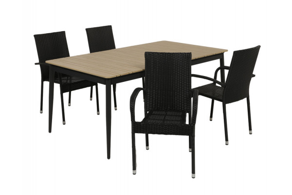 Malmø Geneve Havemøbelsæt - 100x180/235 cm -...