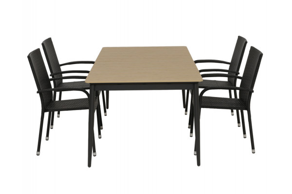 Malmø Geneve Havemøbelsæt - 100x180/235 cm -...