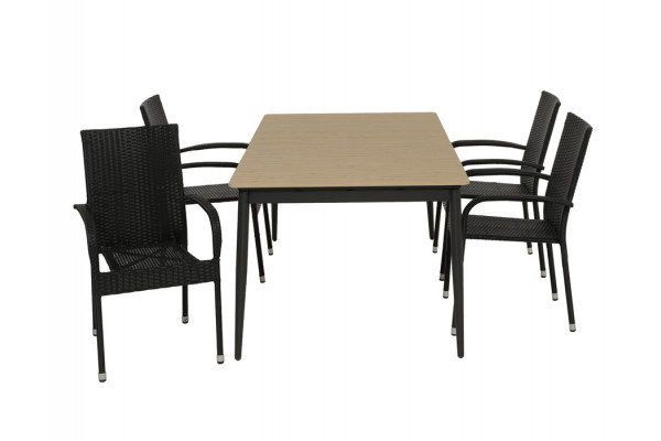Malmø Geneve Havemøbelsæt - 100x180/235 cm -...