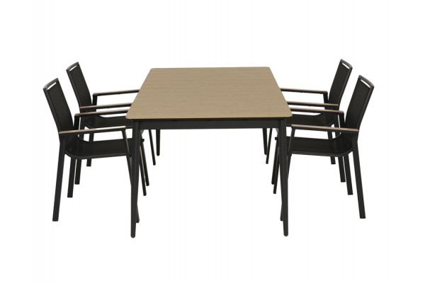 Malmø Havemøbelsæt m/6 stabelstole -...