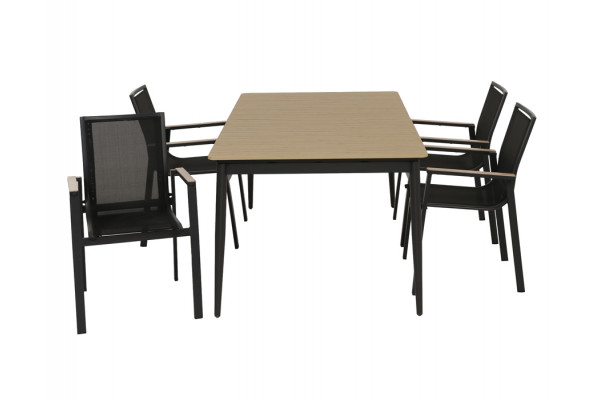 Malmø Havemøbelsæt m/6 stabelstole -...