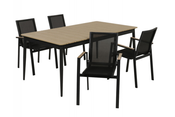 Malmø Havemøbelsæt m/6 stabelstole -...