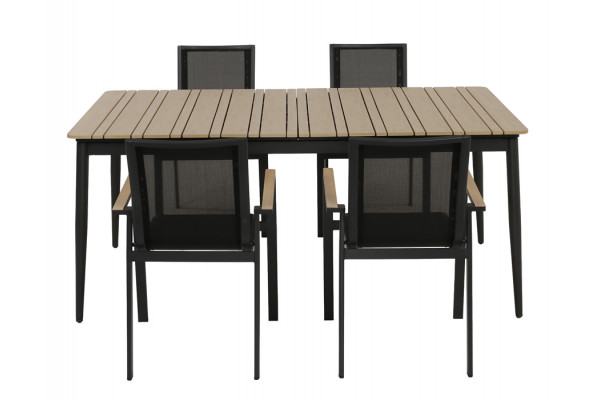 Malmø Havemøbelsæt m/6 stabelstole -...