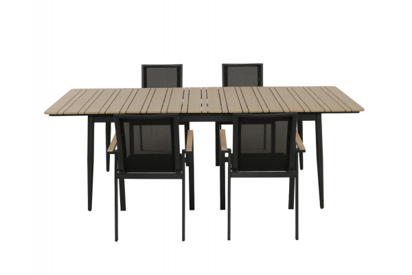 Malmø Havemøbelsæt m/6 stabelstole -...