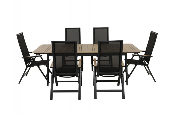 Malmø Havemøbelsæt m/4 pos. stole - 100x180/235...