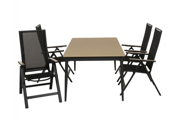 Malmø Havemøbelsæt m/4 pos. stole - 100x180/235...