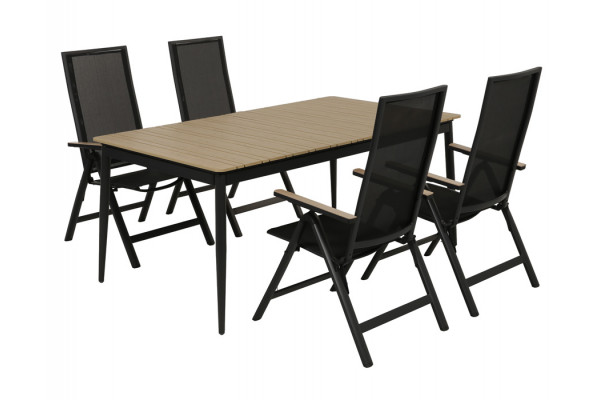Malmø Havemøbelsæt m/4 pos. stole - 100x180/235...