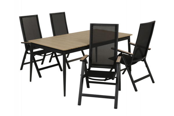 Malmø Havemøbelsæt m/4 pos. stole - 100x180/235...