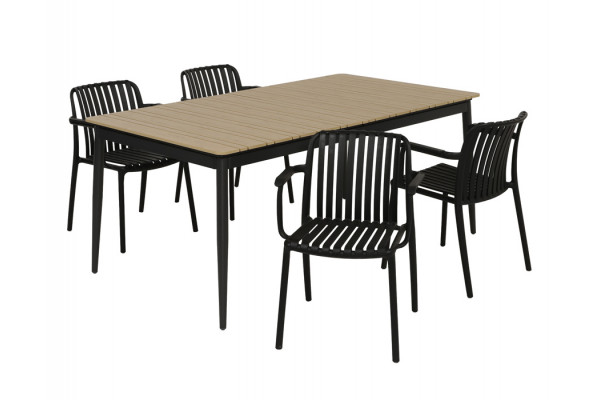 Malmø Sonja Havemøbelsæt - 100x180/235 cm -...