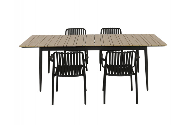 Malmø Sonja Havemøbelsæt - 100x180/235 cm -...