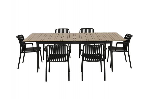 Malmø Sonja Havemøbelsæt - 100x180/235 cm -...