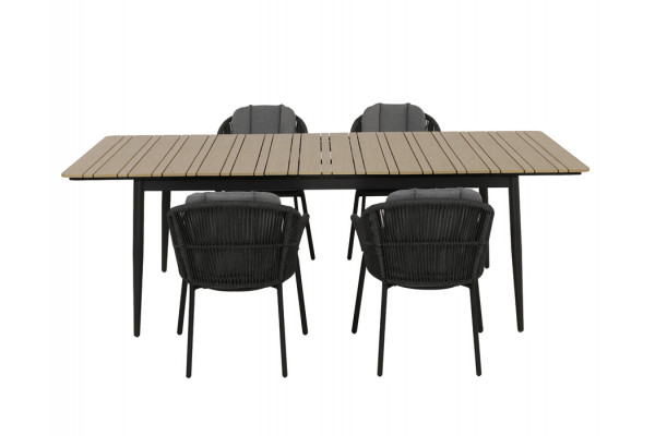 Malmø Svala Havemøbelsæt - 100x180/235 cm -...