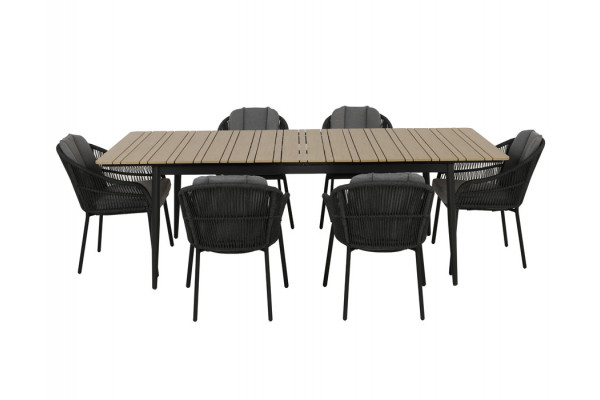 Malmø Svala Havemøbelsæt - 100x180/235 cm -...