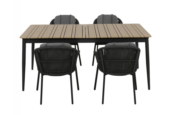 Malmø Svala Havemøbelsæt - 100x180/235 cm -...